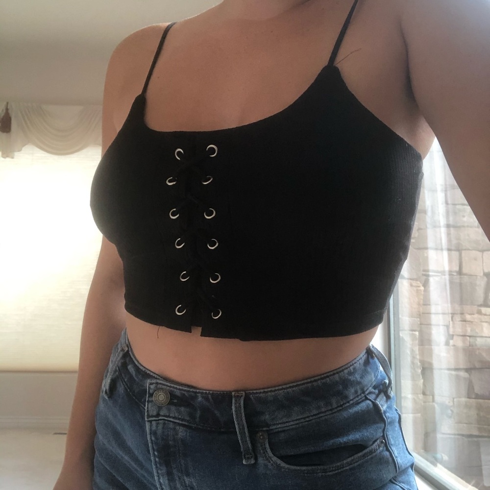 Black crop top